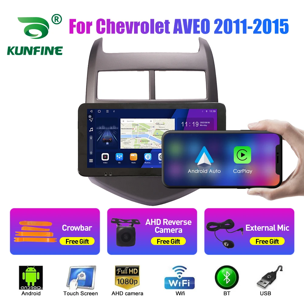 10.33 Inch Car Radio For Chevrolet AVEO 2011-15 2Din Android Octa Core Car Stereo DVD GPS Navigation Player QLED Screen Carplay