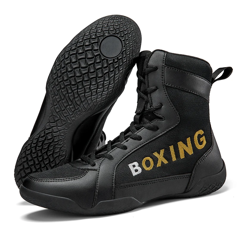 Sapatos de luta livre de grau profissional marca de luxo sapatos de boxe casal antiderrapante sapatos de fitness das mulheres dos homens sapatos de luta de alta qualidade