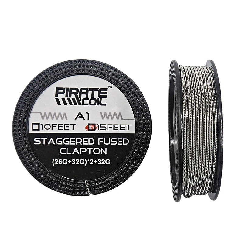 Original Pirate Heating Wire Two Core Wrap 26GA 32GA Staggered Fused Clapton Wires KA1 Ni80 SS316 Rolling DIY Tool