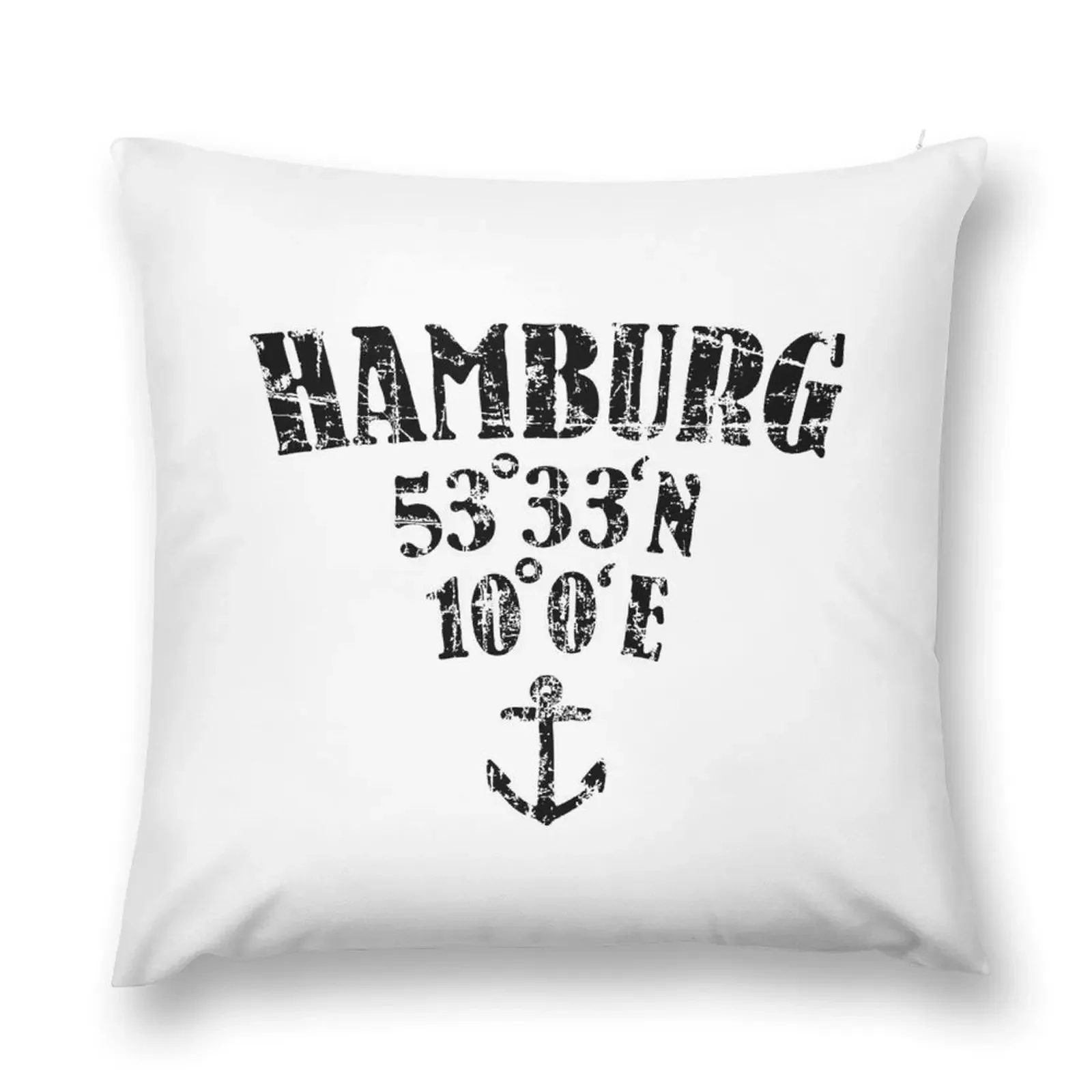 

Hamburg Koordinaten Vintage Schwarz Throw Pillow Sofas Covers Pillow Case Christmas pillow