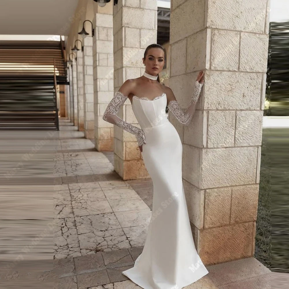 2025 requintado feminino vestidos de casamento fora do ombro rendas apliques vestidos de noiva populares sem alças vestidos de novia personalizado