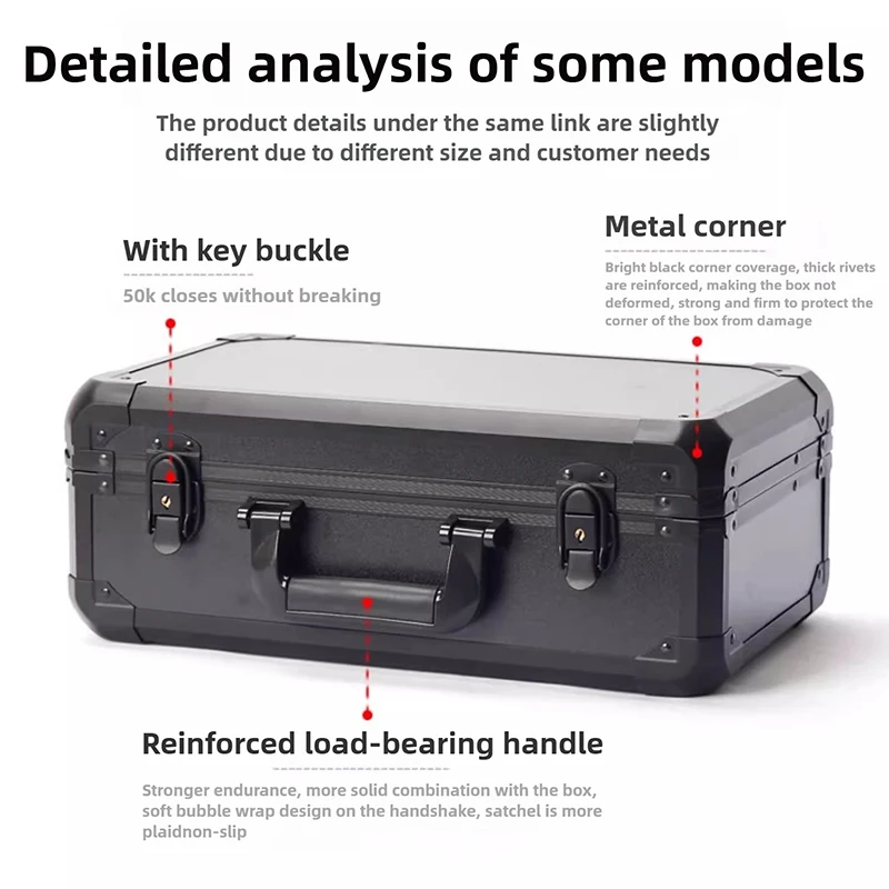 다기능 도구 가방 알루미늄 도구 상자 부품 도구 케이스 잠금 전기 액세서리 도구 주최자 상자 작업자