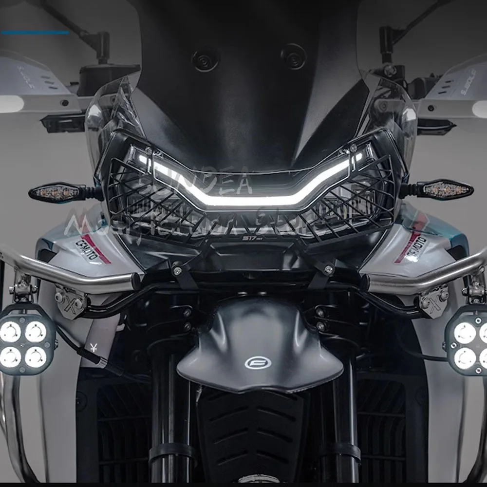For CF 800MT-X 800MTX 1000MTX Motorcycle Front Fairing Headlight Head Light Lamp Net Protection Grille Guard Cover