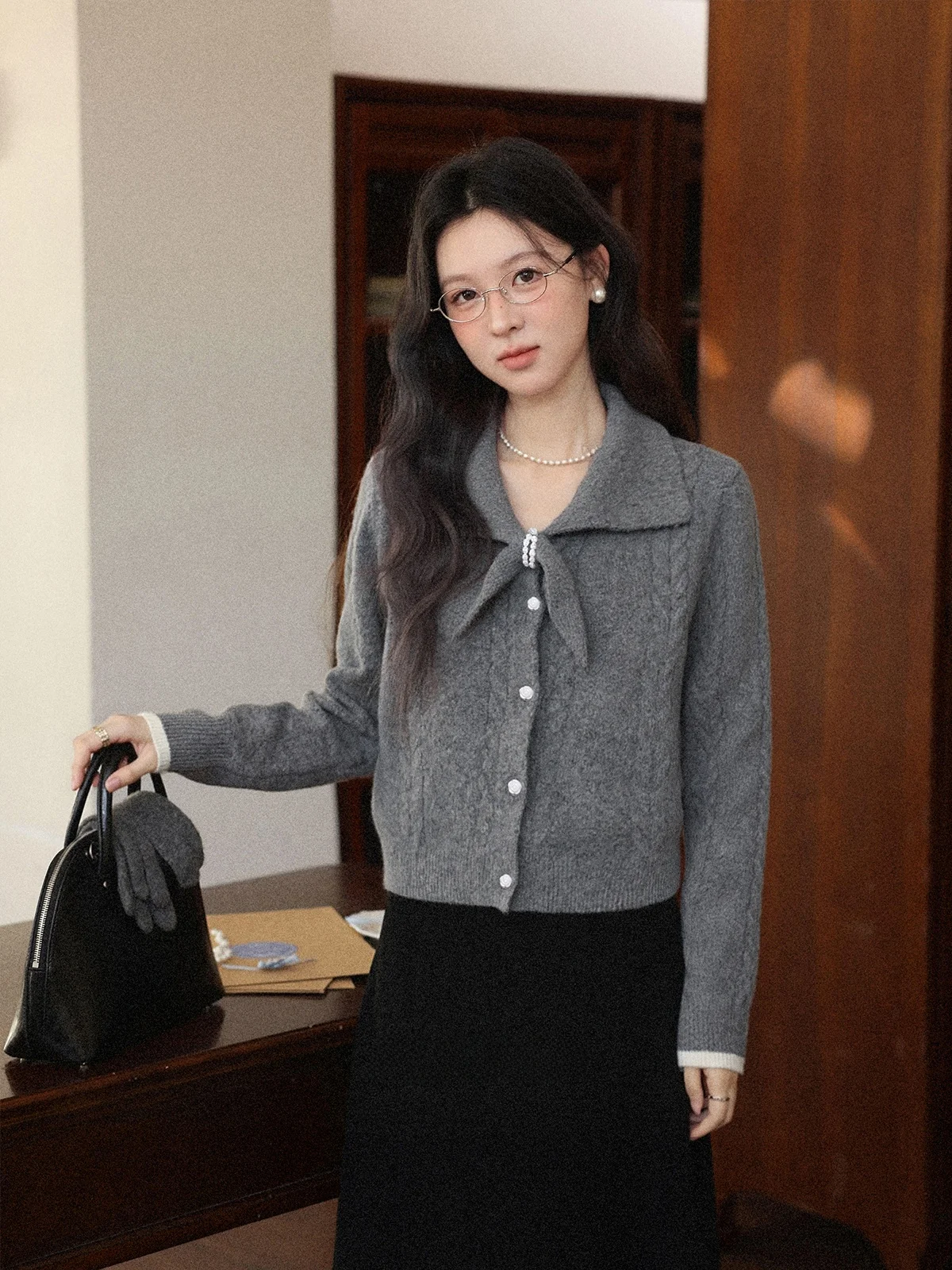 

Southbound Deer Winter Date ey Miu Sle Polar Fce Sweater Women's Faionable Slimming Versatile Loose Fit Cardigan