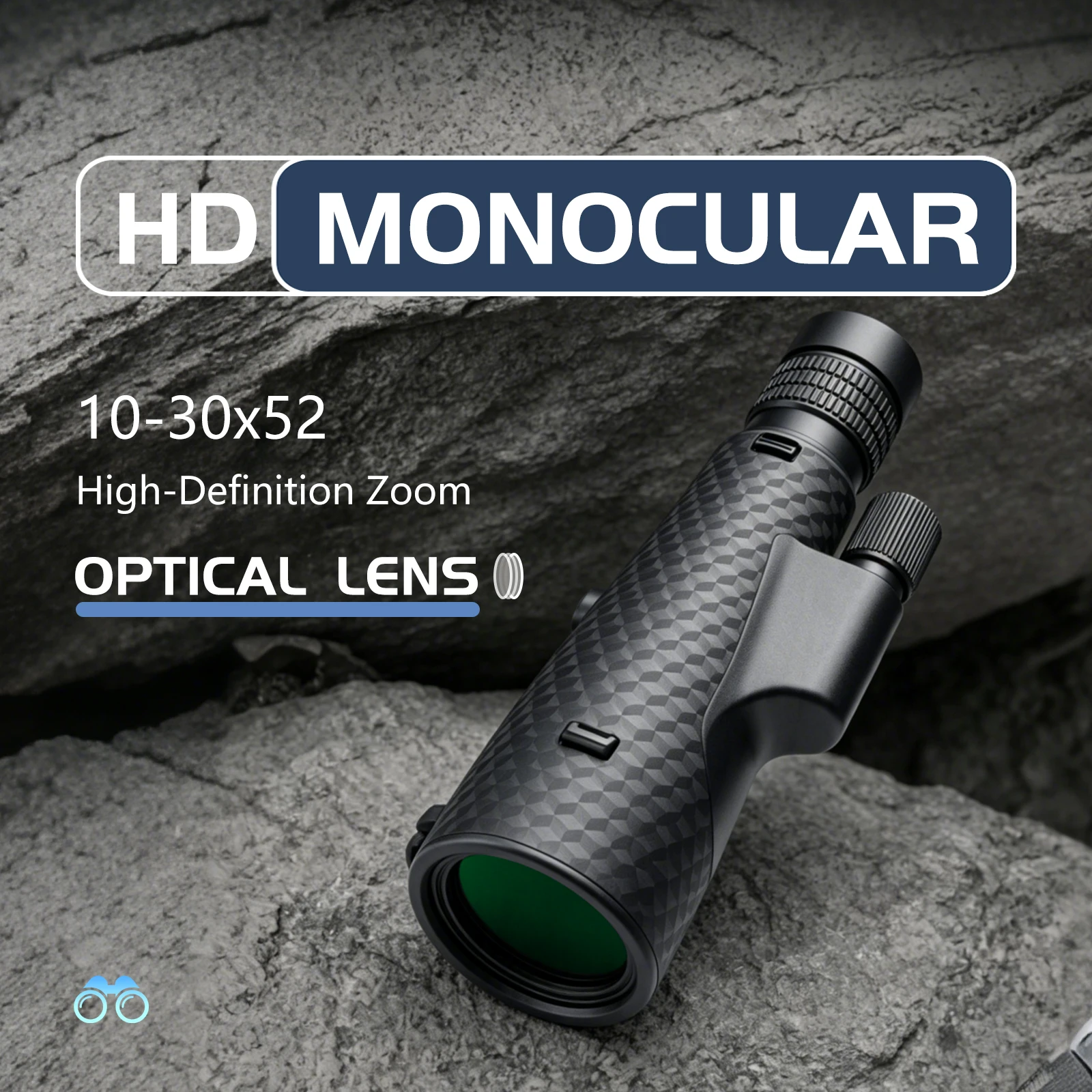 10-30x52 HD Zoom Monocular Long Range Waterproof  Telescope Powerful For Outdoor Travel Camping Bird Watching