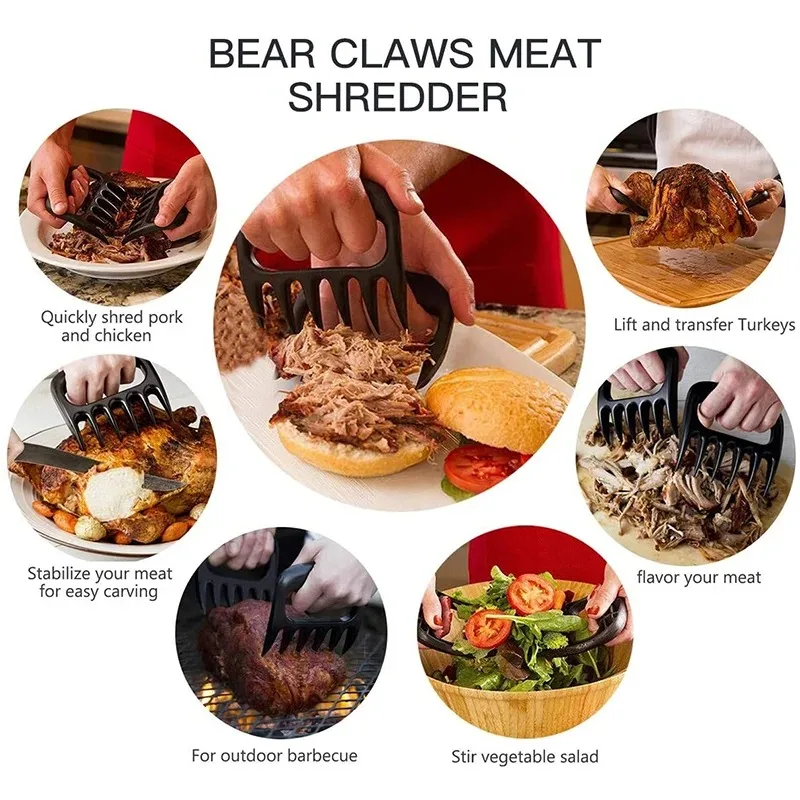 Bear Claw Meat Grinder Tear Meat Tools Bear Claw BBQ Fork To Tear Meat Food Fork Points As Meat Barbecue Kitchen Tools