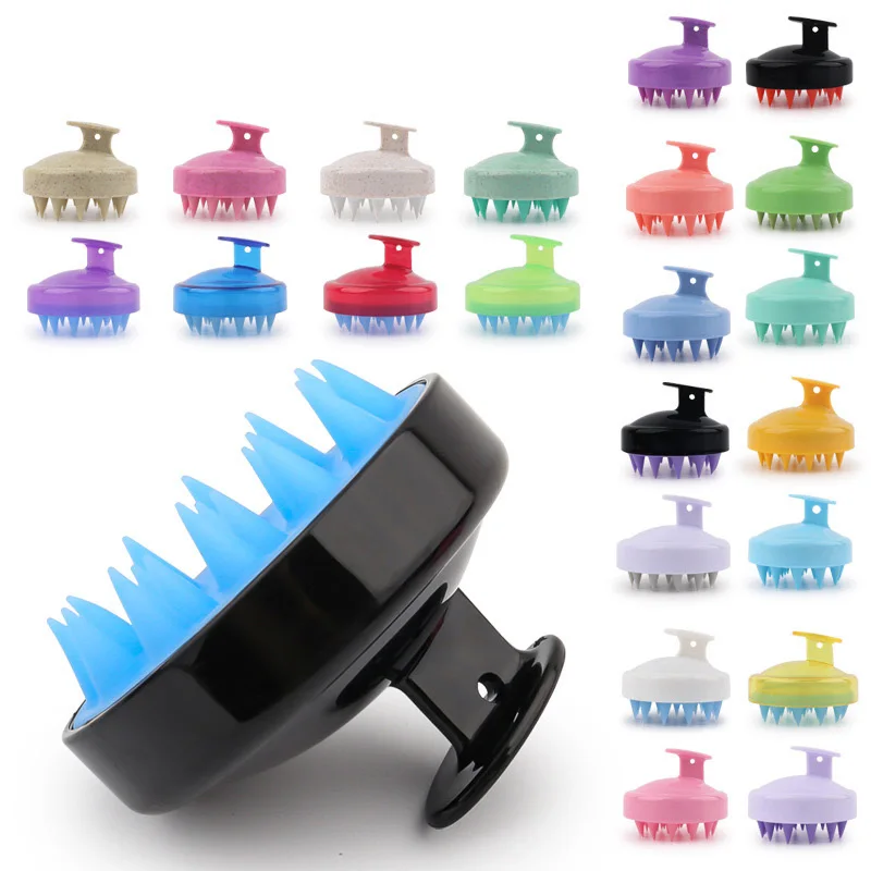 

Silicone Shampoo Brush Head Scalp Massage Comb Hair Washing Comb Body Massage Brush Bath Shower Brush Salon Hairdressing Tool