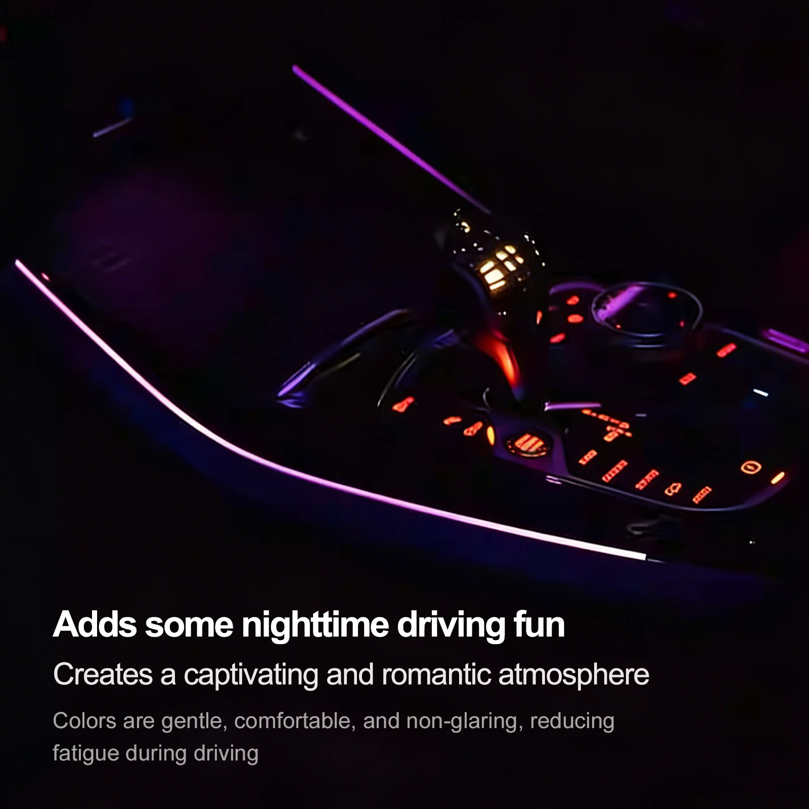 Upgraded LED Interior Ambient Lighting Kit for BMW 3 Series 4 Seriesm M3 M4 M5 2020-2025 Center Console Saddle Decoration Wirele