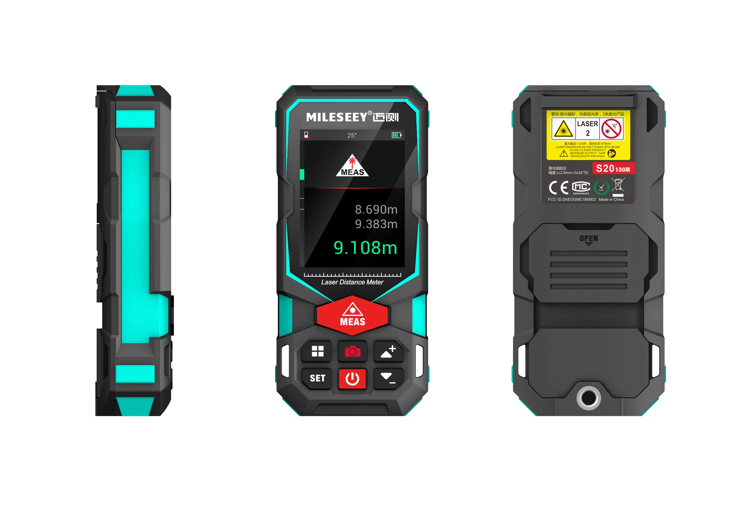 Mileseey Mini-Handlaser-Entfernungsmesser 50 m 70 m 100 m Laser-Entfernungsmesser OEM-Laser-Maßband Roulette-Werkzeug