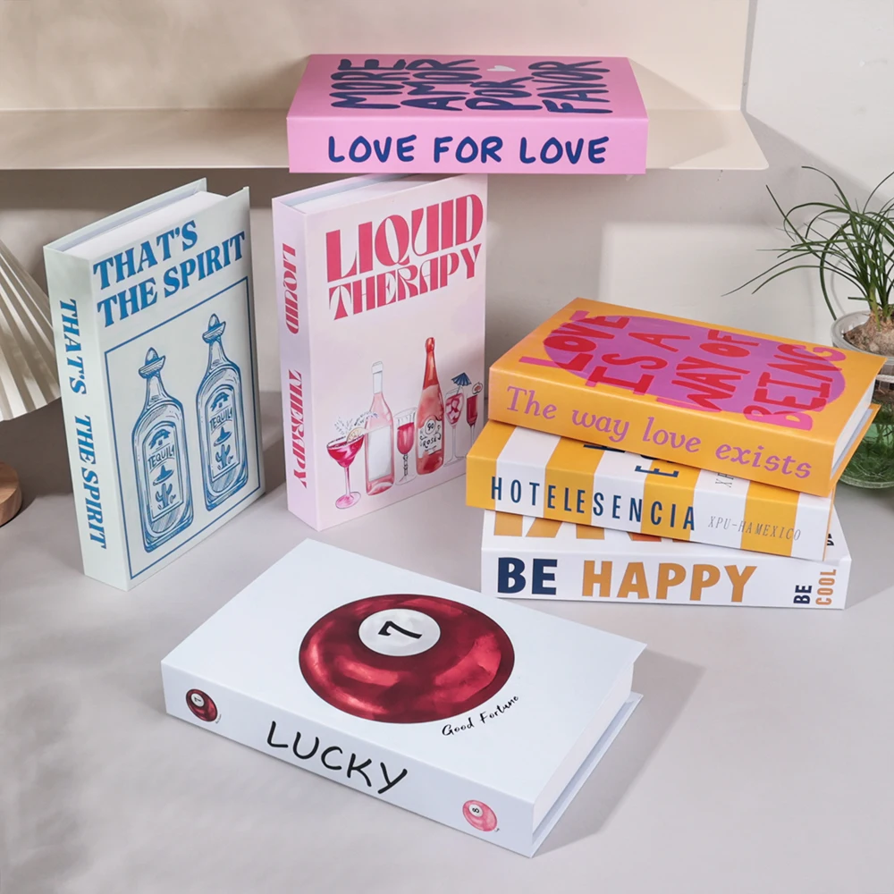 Fake Books Decoration Modern Fake Book Storage Box for Living Room Luxury Decoration Fake Books Bookshelf Coffee Table Ornaments