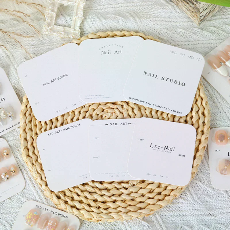 20 hojas de tarjetas de embalaje de uñas, exhibición de uñas a presión, muestra de diseño de uñas postizas hecha a mano, tarjeta de muestra, exhibición de muestra de manicura, salón