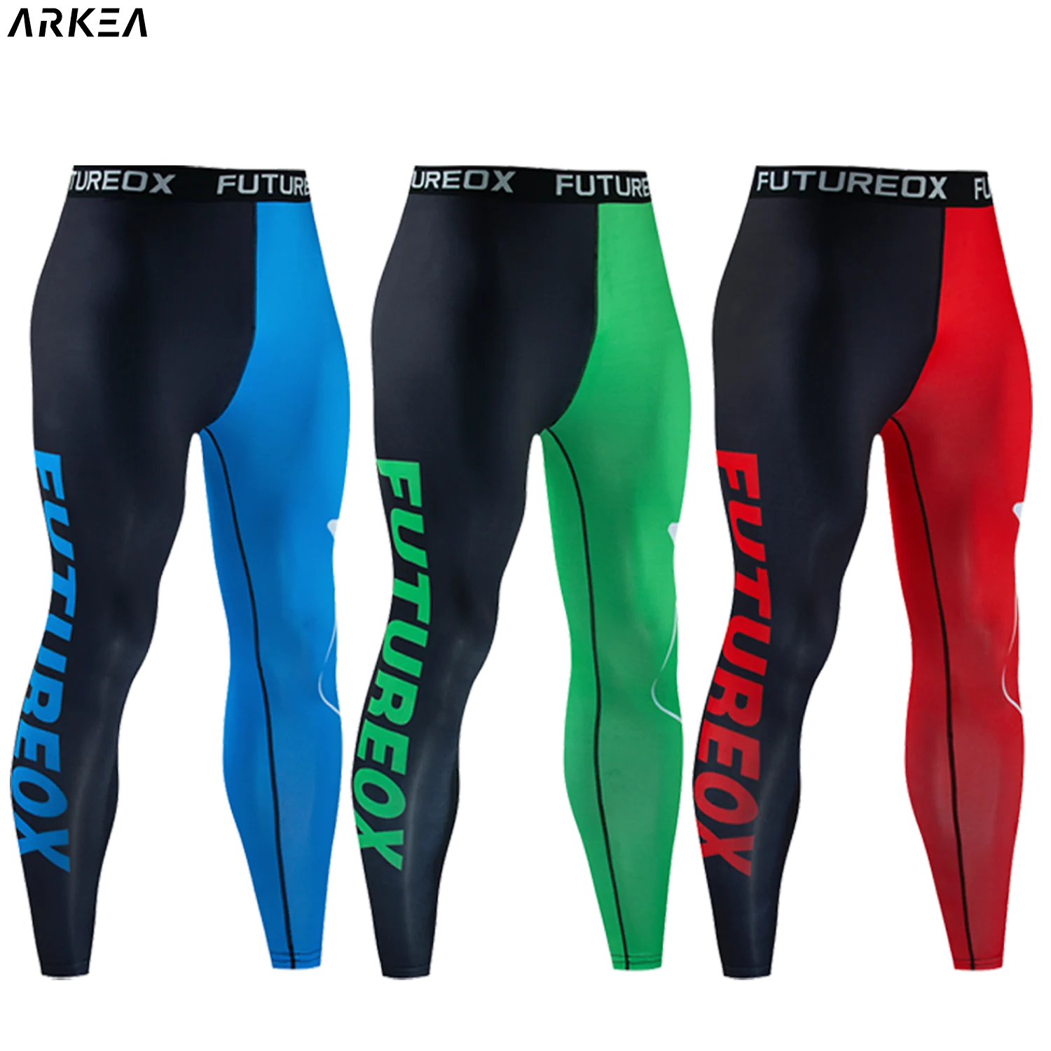 Leggings da uomo a compressione Fitness calzamaglia da palestra ad asciugatura rapida da uomo in esecuzione pantaloni da Jogging elasticizzati per