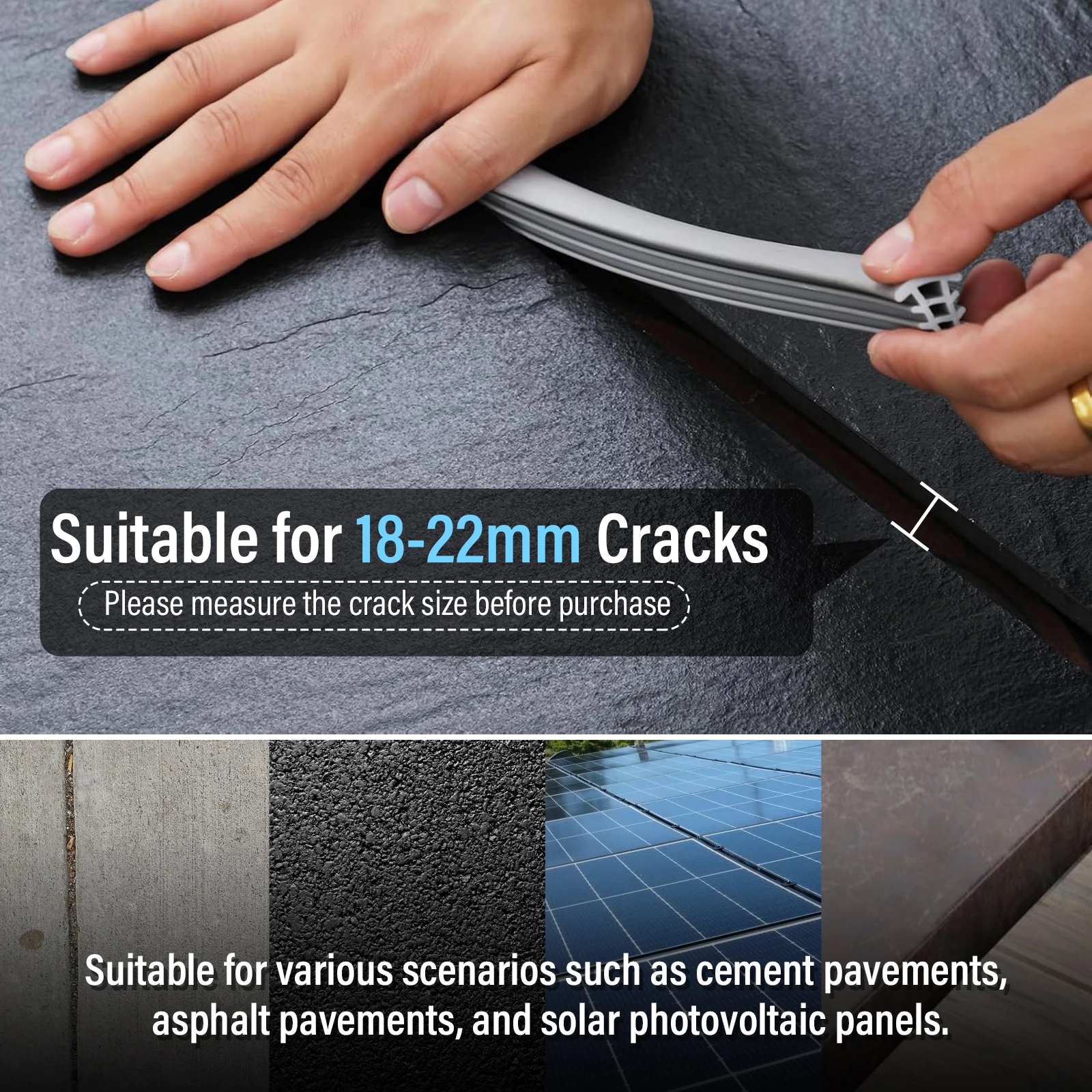 

Гибкие резиновые полосы для деформационных швов из бетона, шириной 3/4 дюйма, длиной 100 футов, для заполнения швов на подъездных дорожках и ремонта трещин