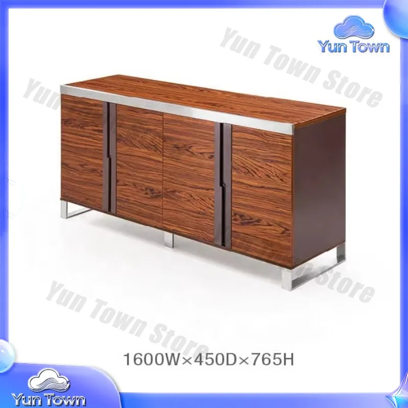 Brown Modern Wooden MDF Luxury With Drawer Storage Shelf Bookcase Home Furniture Living Room Office File Locker Side Cabinet