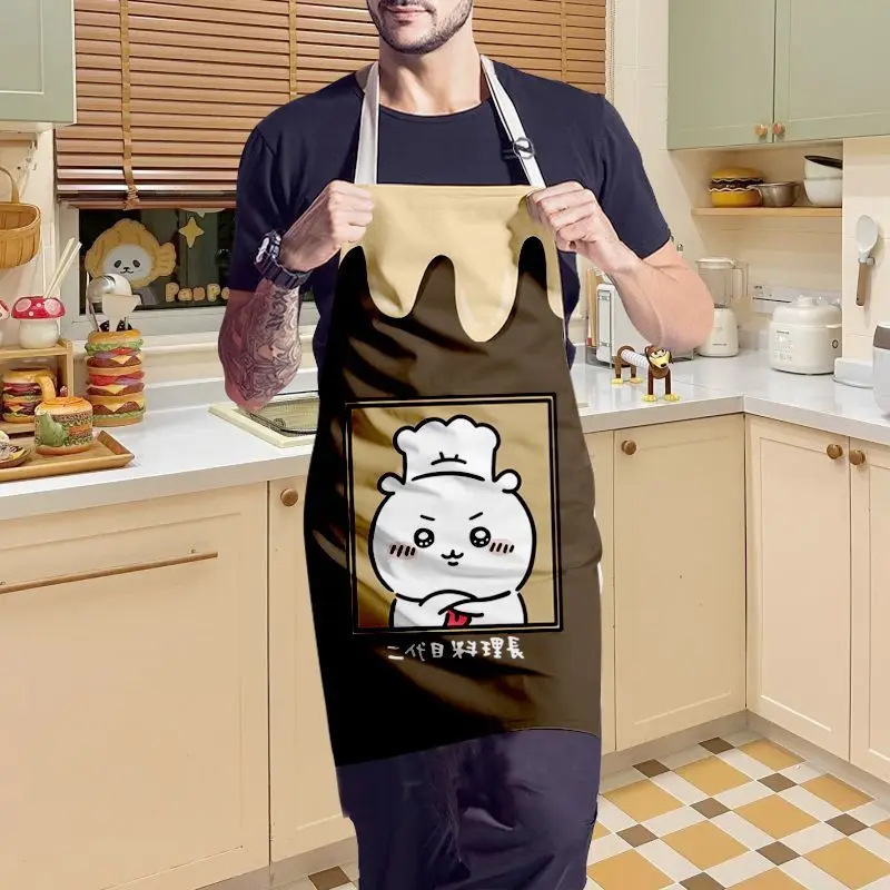 Chiikawa Usagi Kawaii Anime Cartoon Japanese Food Cook Stir-fry Apron Night Market Food Stalls Fashion Portable Wear-resistant