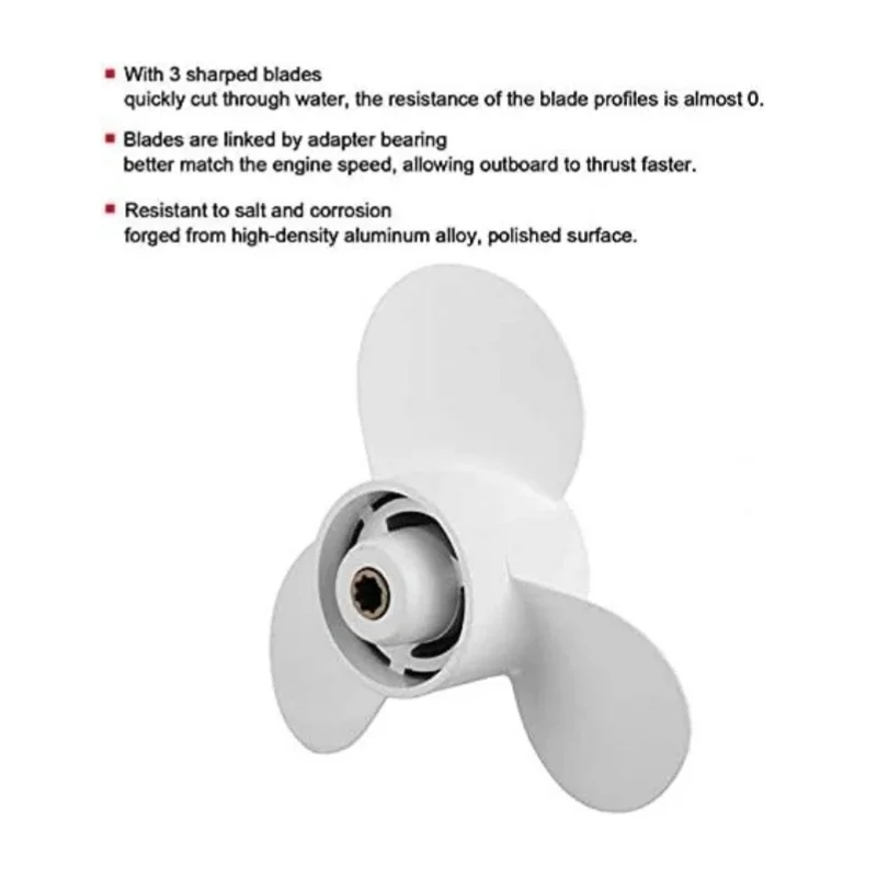 

Гребной винт для лодочного мотора Yamaha 9.9-15 л.с., 9 3/4 дюйма x 6 1/2 дюйма, 3 лопасти, алюминиевый сплав, 683-W4592-02-EL