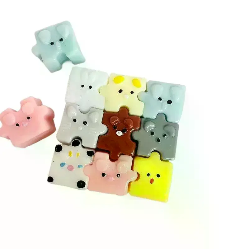 9-delige cartoon dierenpuzzel TPR handgemaakt speelgoed romige zachte lijm langzame rebound knijp kinderspeelgoed