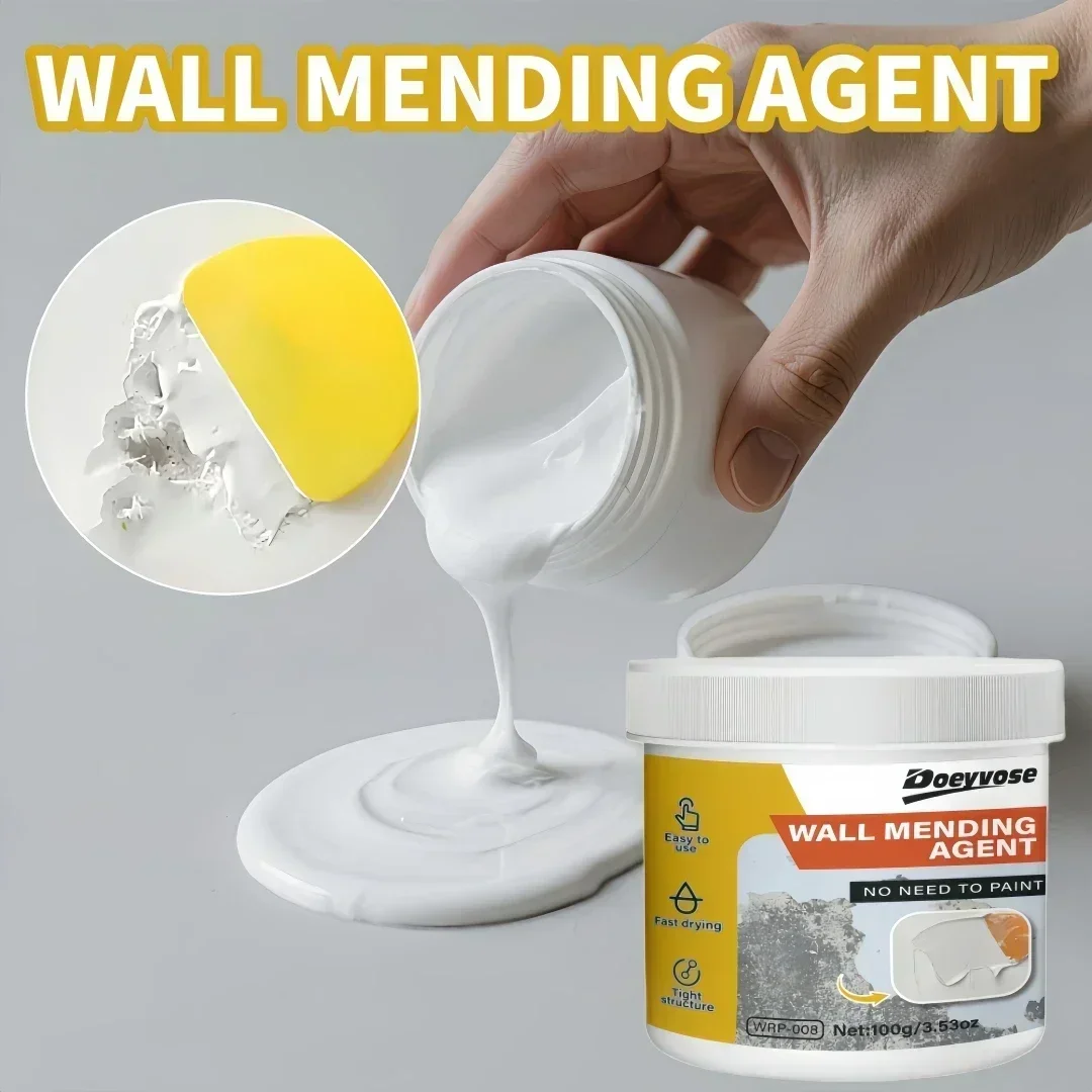 500g/300g/100g Quick Dry Wall Repair Paste Waterproof Fill Cracks Holes Graffiti Stains With Tools