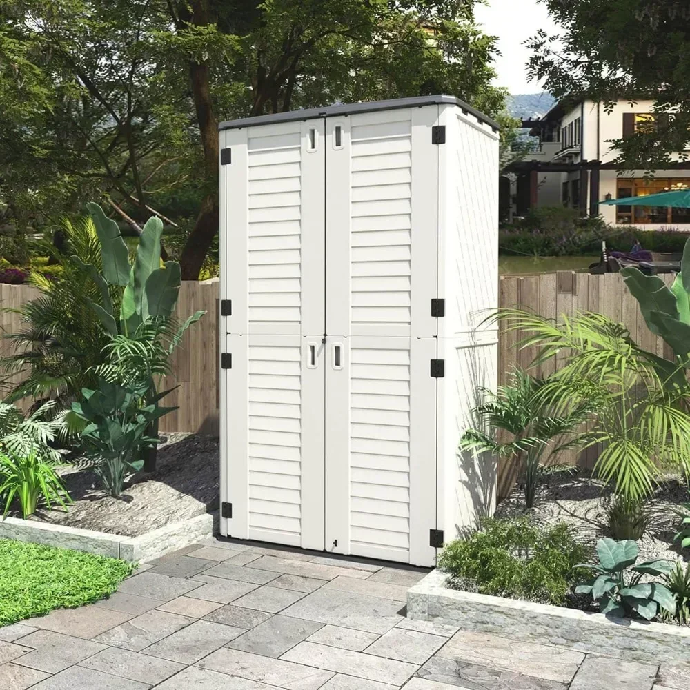 

Storage Shed Weather Resistance, Multi-Purpose Outdoor Storage Cabinet Waterproof, Outdoor Storage Cabinet for Garbage Cans