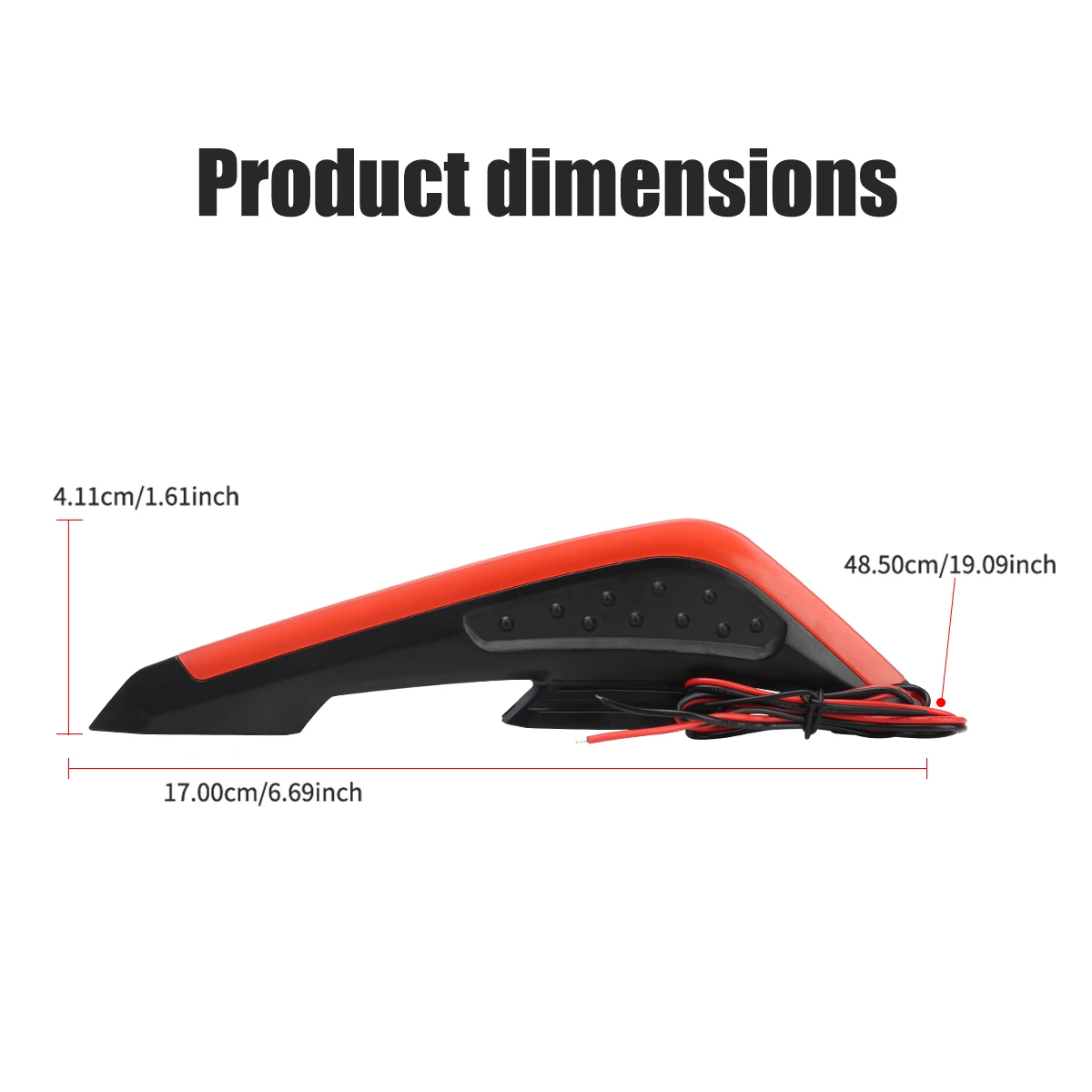 1 Pair Motorcycle Front Side Spoiler Winglets With LED Light Universal Spoiler Lamps Modified Motorcycle Decorative Accessories