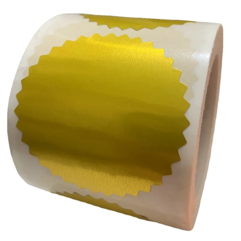 Goldene Glänzende Zahnradaufkleber 25-50mm Lasergeschnittene Dekorative Etiketten Prägestempel für Geschenkbox-Verpackung Scrapbook-Versiegelung – Detail 11