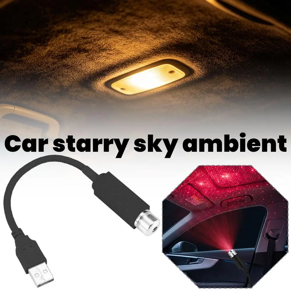 Portable USB Powered Car Interior Star Projector Laser Galaxy Roof Decoration Romantic Night Light Home Use Car Light