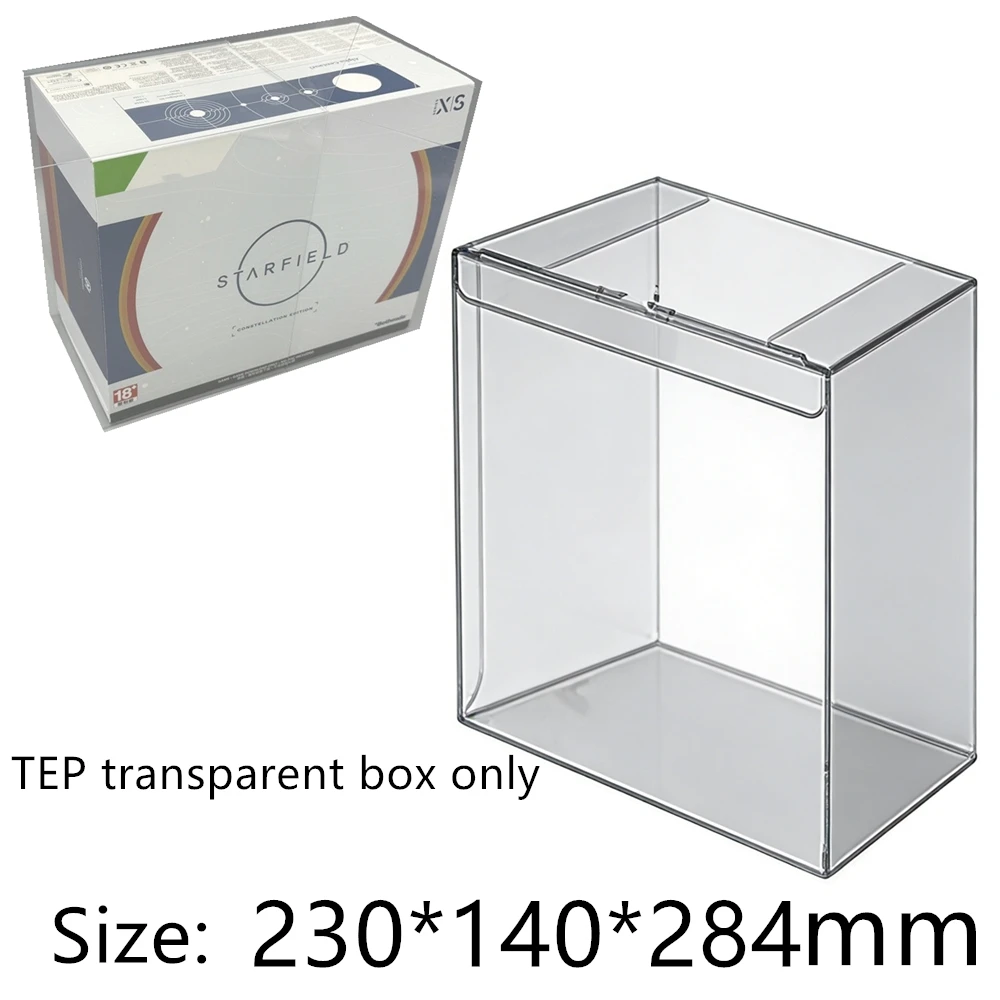 Transparent Box Protector For PC Xbox Series X|S Starfield Collect Boxes PET Storage Game Shell Clear Display Case
