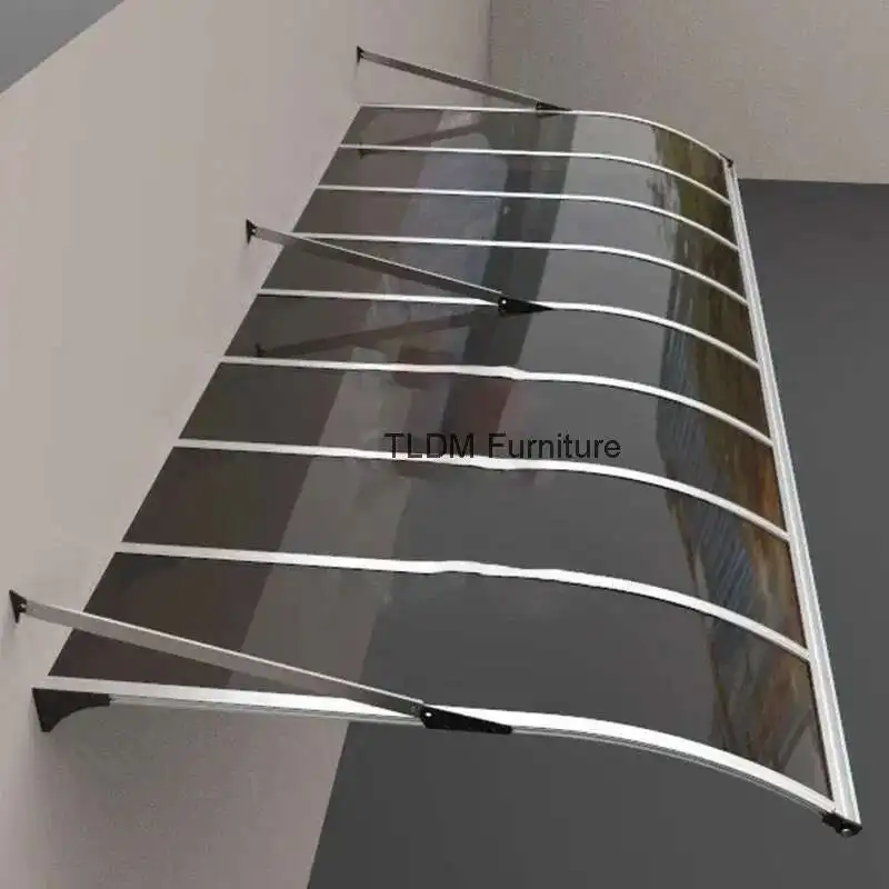 

Nordic Home Window Courtyard Eaves Large Sink Aluminum Alloy Gazebos Rainproof Pergola Transparent Plate Awning Garden Pavilion