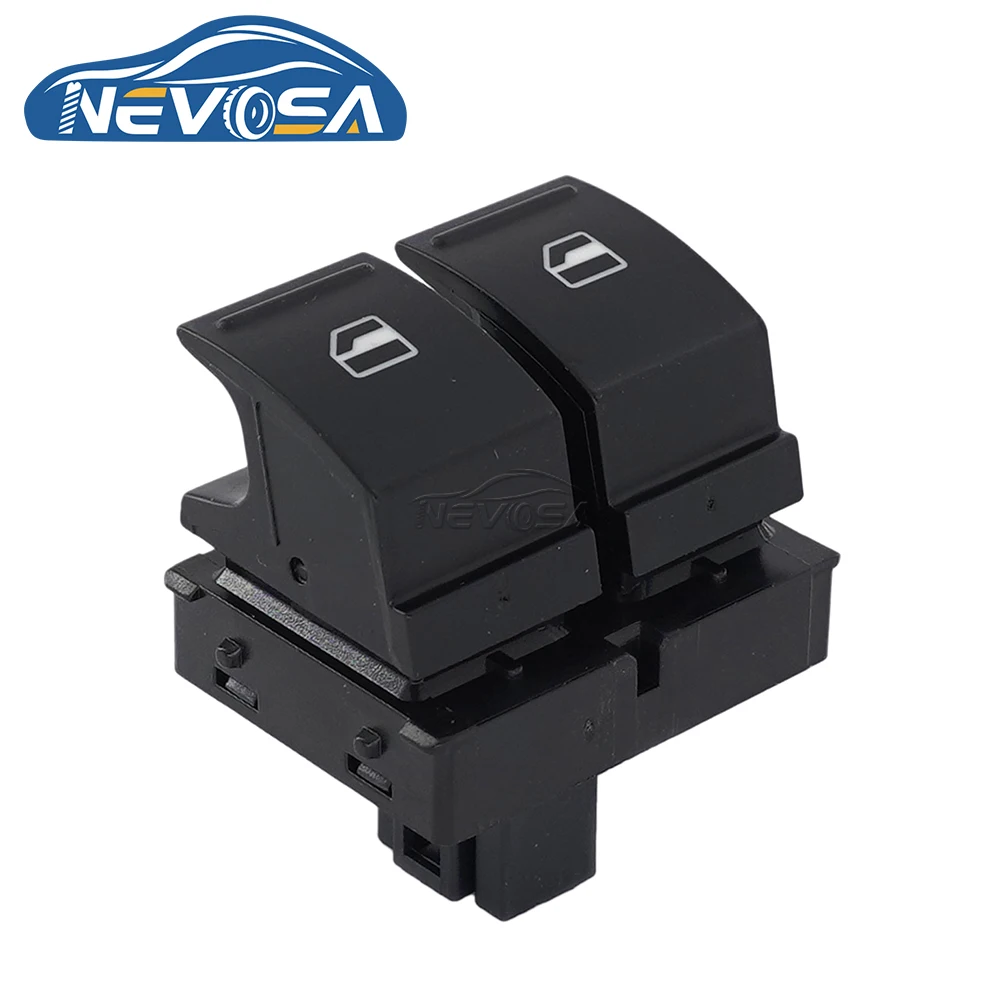 NEVOSA 1K3959857 For VW Caddy 2K Jetta EOS Golf MK5 MK6 Passat B6 Red Light Master Driver Power Window Switch Car Lifter Button