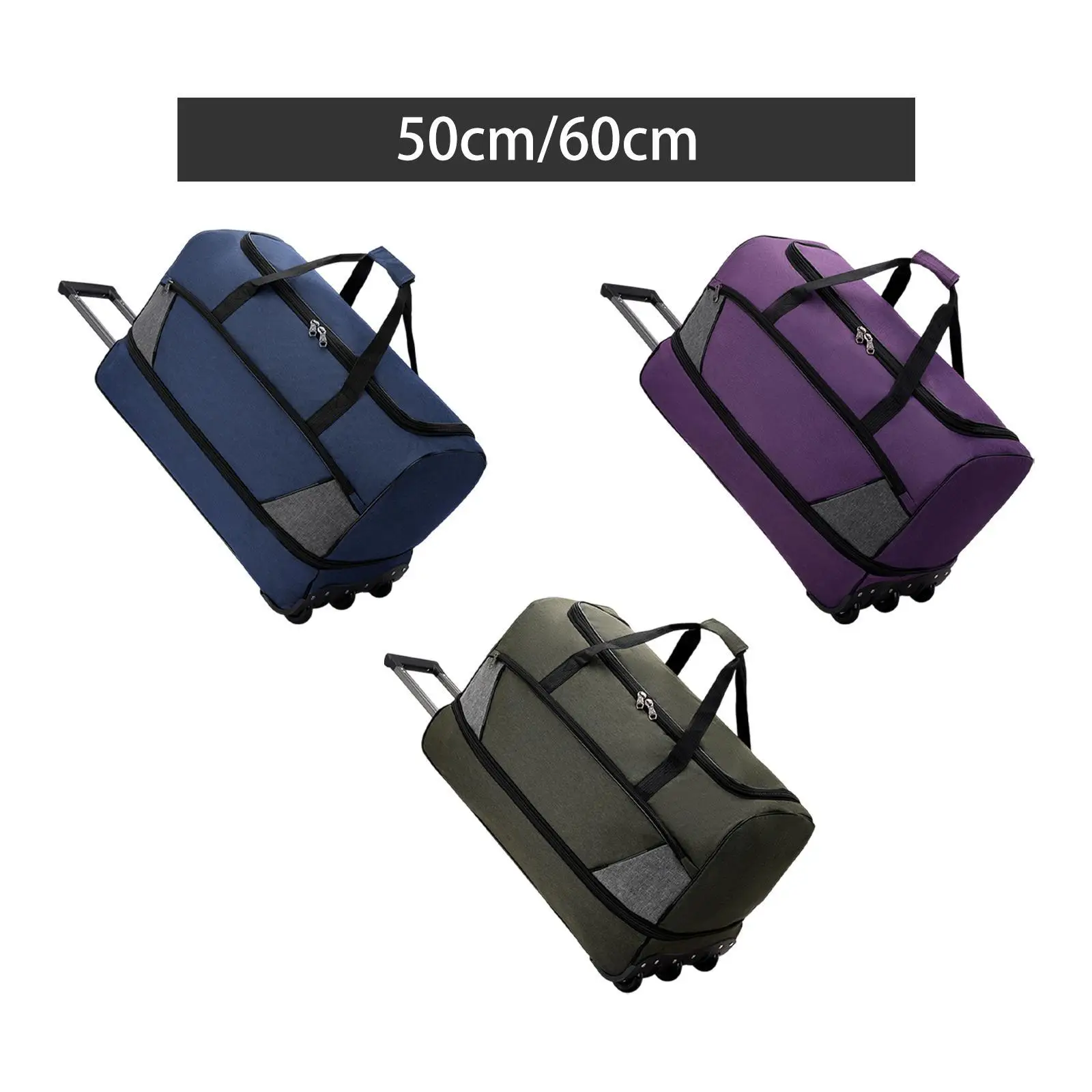 

Travel Duffel Bag with Wheels Multipurpose Portable Carrying Case Multiple Compartments Lightweight Waterproof Suit Dress Bag