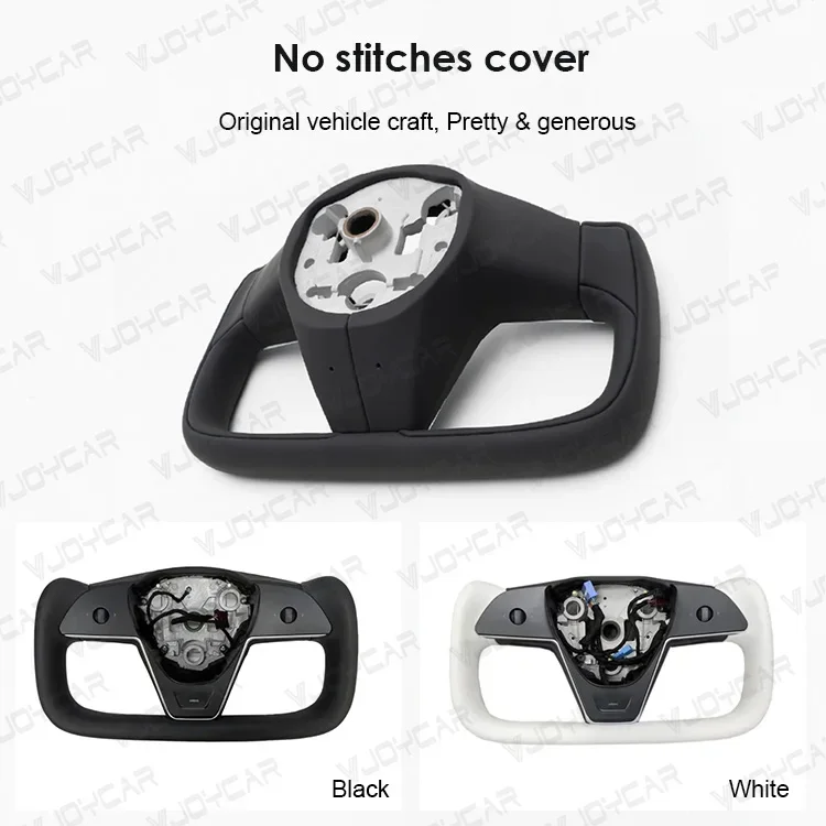 عجلة قيادة جلدية جديدة للسباق الرياضي Yoke2.0 مناسبة لملحقات تسلا موديل Y موديل 3 تعديل السيارة للحفاظ على الأصل