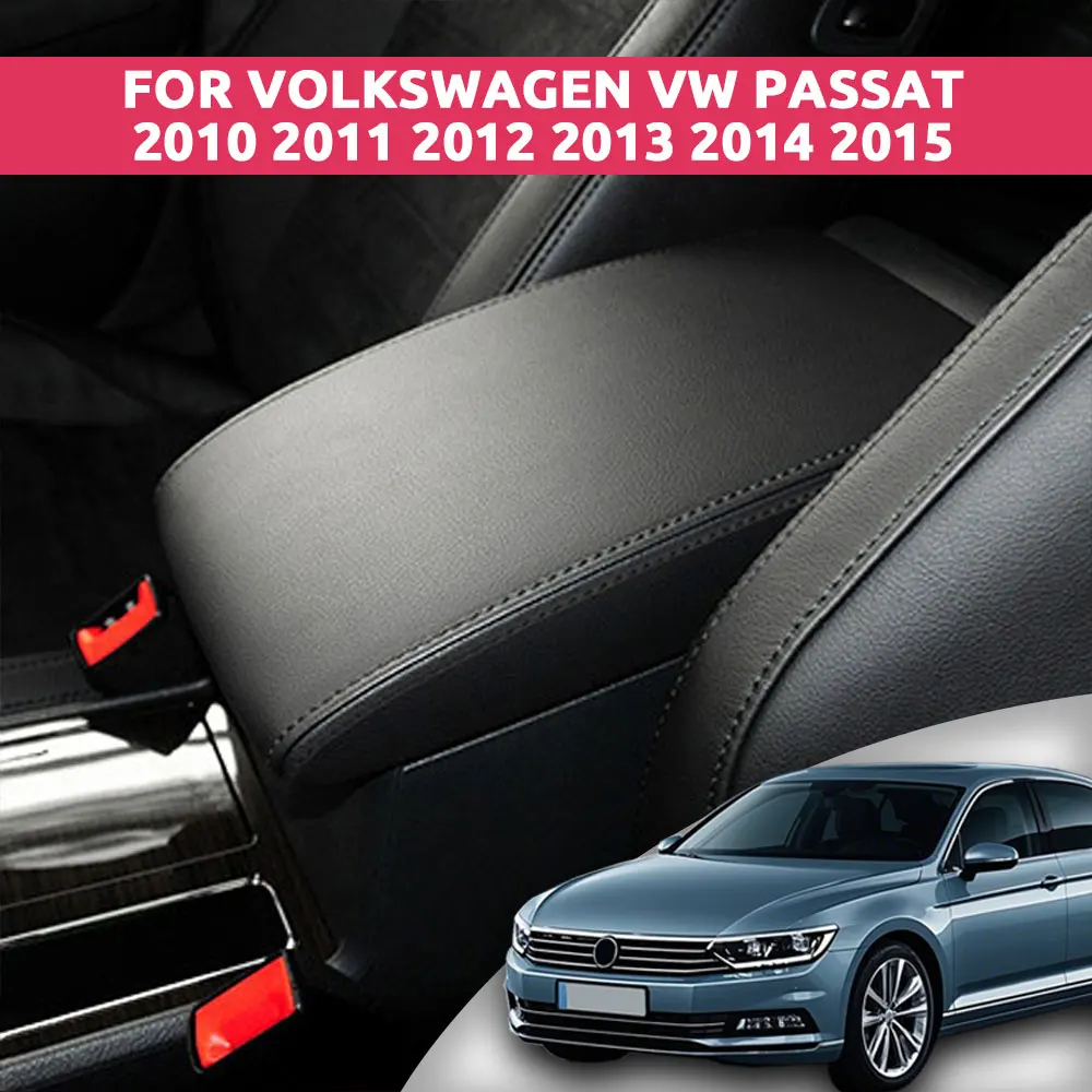 

For Volkswagen VW Passat 2010-2015 Microfiber Leather Car Armrest Cover | OEM Fit Anti-Tear Thermal Insulation Car Interior