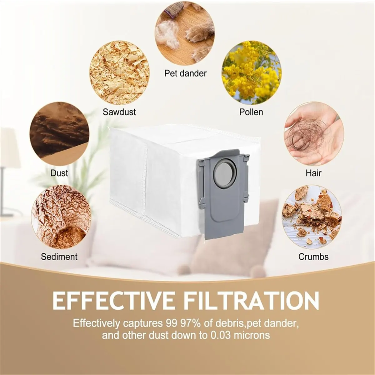 Accessories Replacement Kit Compatible with for 35A 35S Robot Vacuum Cleaner,Main Brush Roller,Hepa Filters-TCES