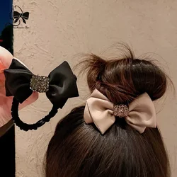 New Metal Korean Hair Rope Shining Alloy Rhinestone Women Hair Accessories Elastic Hair Girl Rubber Bands French Headbands