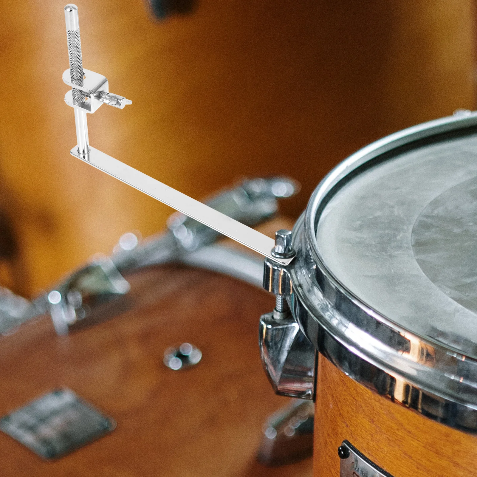 

1 Set Clamp For Snare With Extension Bracket, Mounting Clamps For Set Accessory, Metal Cowbell Holder Clip, Drum Kit Cowbell