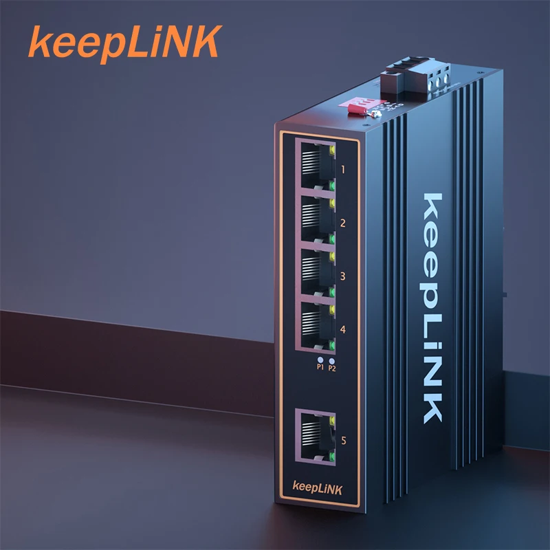 

Промышленный 5-портовый Ethernet-коммутатор KeepLiNK 10/100 Мбит/с | Прочный металлический корпус | Крепление на DIN-рейку | Широкий температурный диапазон