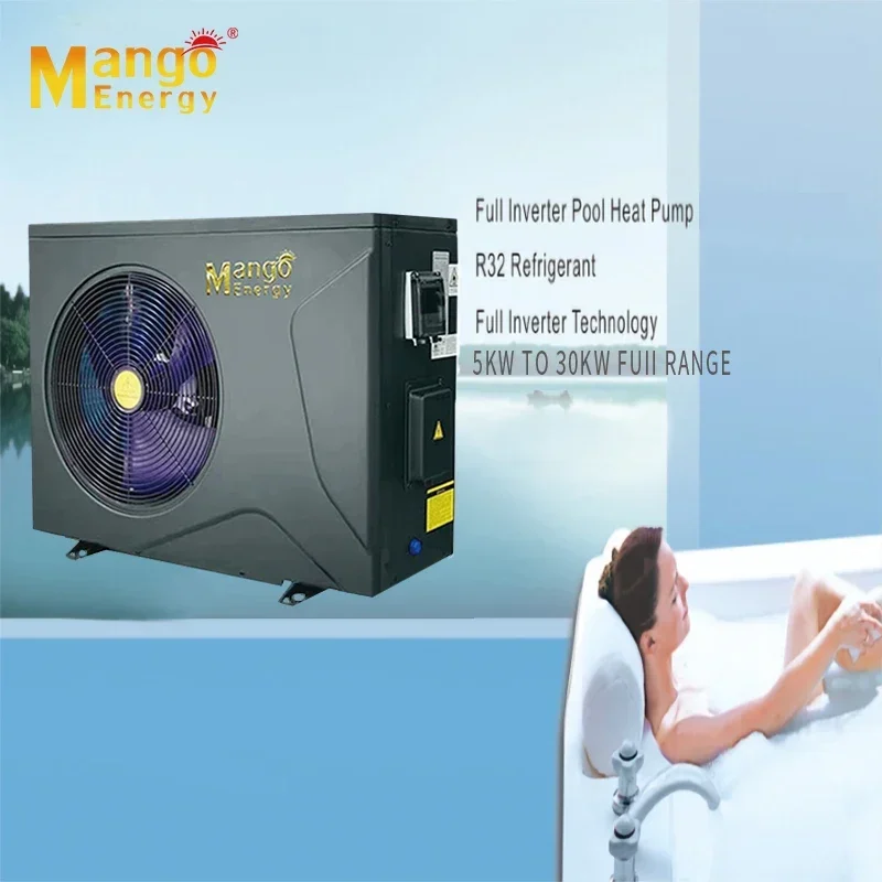 pool heat pump inverter EVI DC swim pool heat pump 3kw 6kw 11kw for heating with wifi control