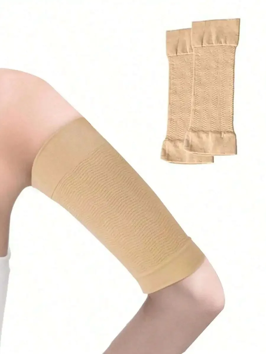 

2Pcs Apricot Compression Arm Shaper Sleeves, Breathable & Stretchable Design, Perfect Gym Fitness Accessories For Women