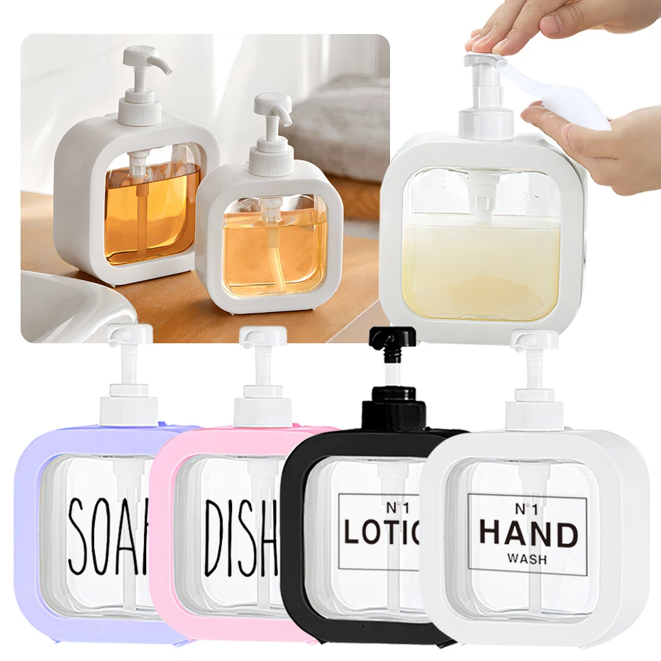 Lotion Dispenser Foaming Shampoo Bottles Hands Dishes Laundry Detergent Dispenser Container Bathroom Kitchen Soap Organizer