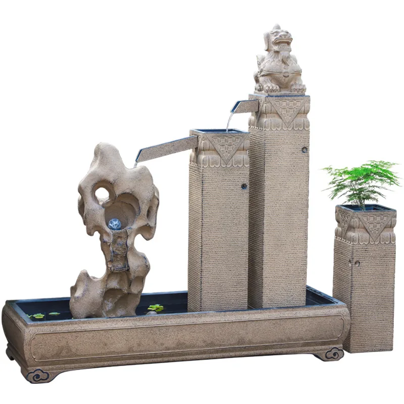 

Chinese Courtyard Water Fountain Decoration Rockery Fish Pond Landscape Water Purifier Floor