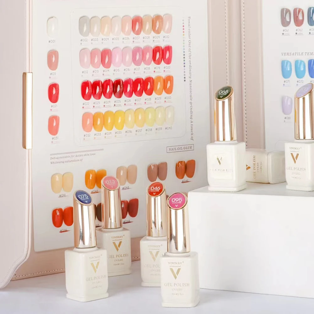 VINIMAY Gel Nail Polish Set 120 Colors With Color Card For Nail Salon Soak Off Manicure UV LED Gel Whole Set Varnish Kit 15ml