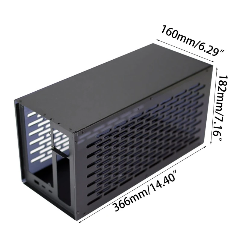 

TH3P4G3 Thunderbolt-compatible GPU Dock Case- Metal Frame with OLED Display+Fans