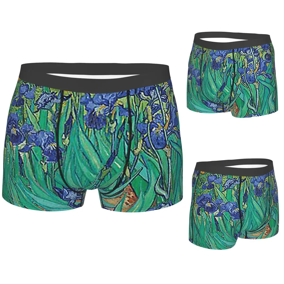

Трусы-боксеры, шорты Irises от Vincent Van Gogh, мужские вентилируемые трусы для Homme, мужской подарок бойфренду