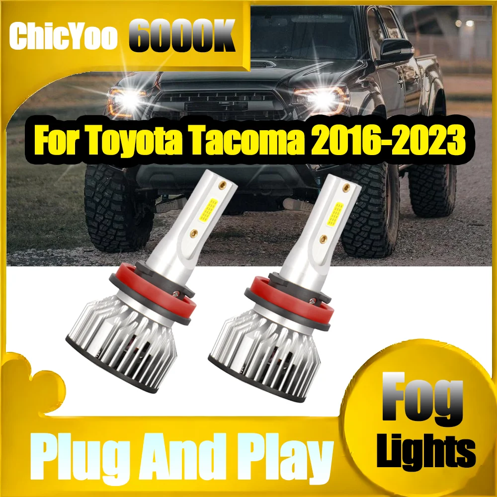 

2X 90W светодиодные фары H11 H8 H9 ближнего света 20000LM мощные фары 12V 6000K белые Plug And Play для Toyota Tacoma 2016-2023