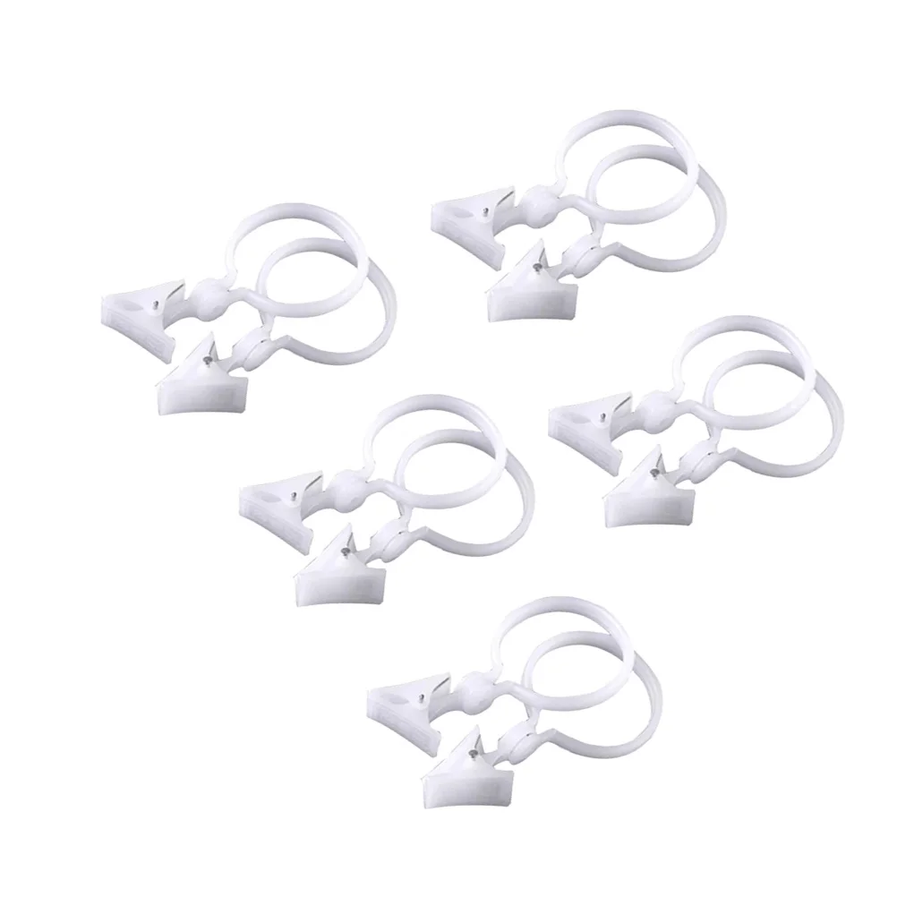 

10pcs 12X6Cm Bath Shower Curtain Clips Round Plastic Curtain Clasp For Bathroom Bedroom Living Room Decoration Pothook Privacy