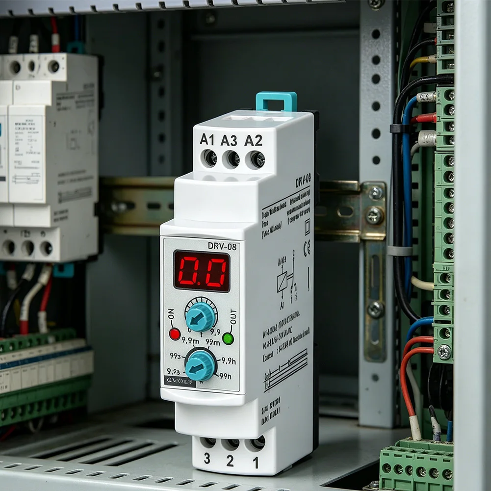 1pc DRV-08 Digital Timer For DSP DRV-08 Digital Multi-function Time Delay Relay 0.1 Seconds - 100 Hours For Time-related Control