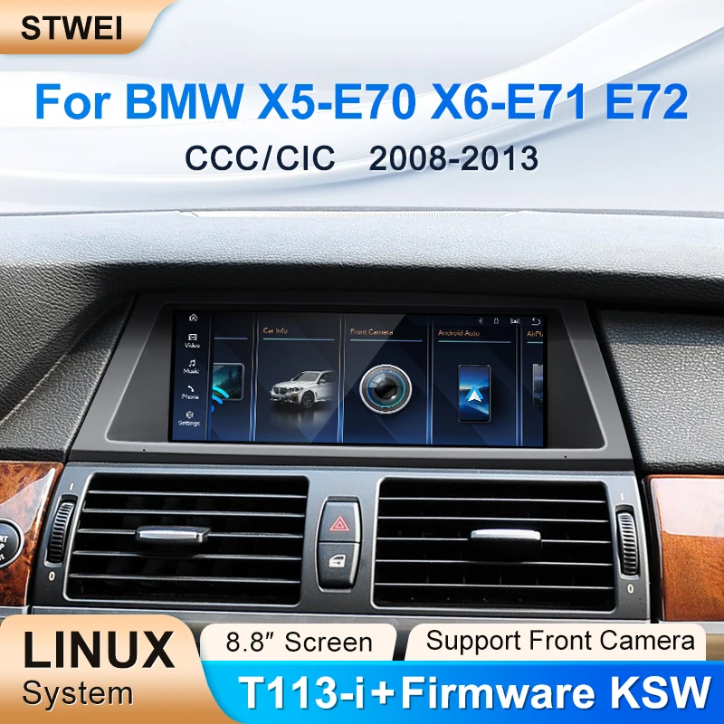 Factory Price 8.8 inch Touch Screen Display Linux System For BMW X5 E70 X6 E71 E72 CCC CIC Wireless Carplay Android AUTO Players