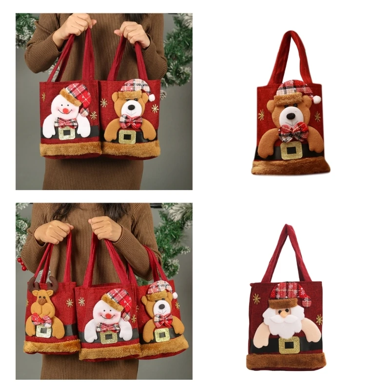 Children Candy Gift Bag for Christmas Upgraded Christmas Candy Tote Bag Stylish Children Candy Gift Bag for Christmas