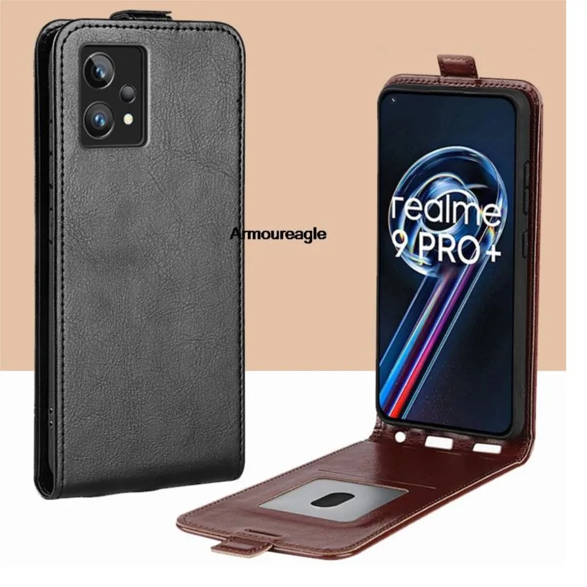 flip case for realme 9 pro plus 5g 2022 soft leather vertical cover guard on for oppo real me 9i cases magnet chip closed