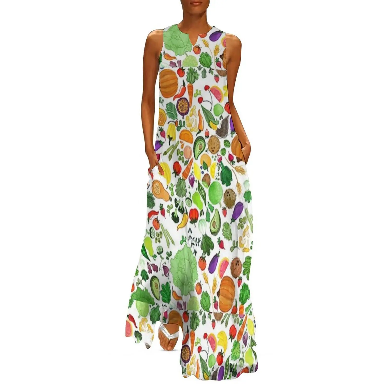 

Fruit and Veggies Long Dress summer outfits for women 2025 dresses for womens 2025 womans clothing summer dresses women 2025